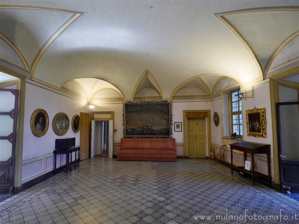 Biella (Italy) - Fireplace Hall in La Marmora Palace side opposite to the fireplace